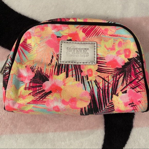 VS Pink Tropical Mini Makeup Bag Cosmetic Case - Picture 2 of 4
